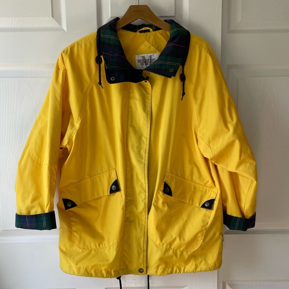 Mulberry Jackets & Blazers - Vintage Mulberry Street Yellow and Plaid Spring Jacket